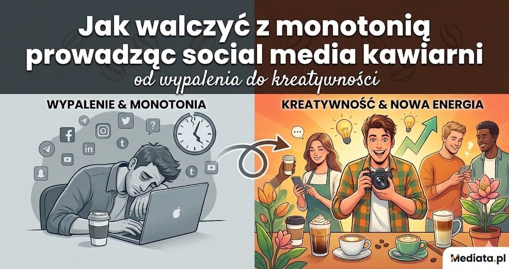 Jak walczyć z monotonią prowadząc social media kawiarni - od wypalenia do kreatywności